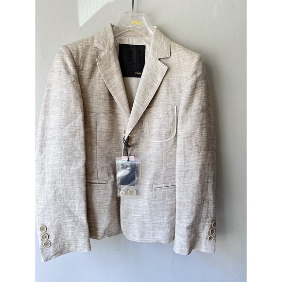 Fendi linen classic kids jacket size 8 NWT - Picture 1 of 15